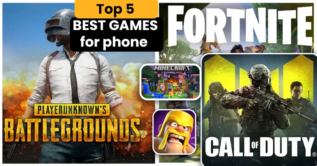 top 5 best games for mobile phone
