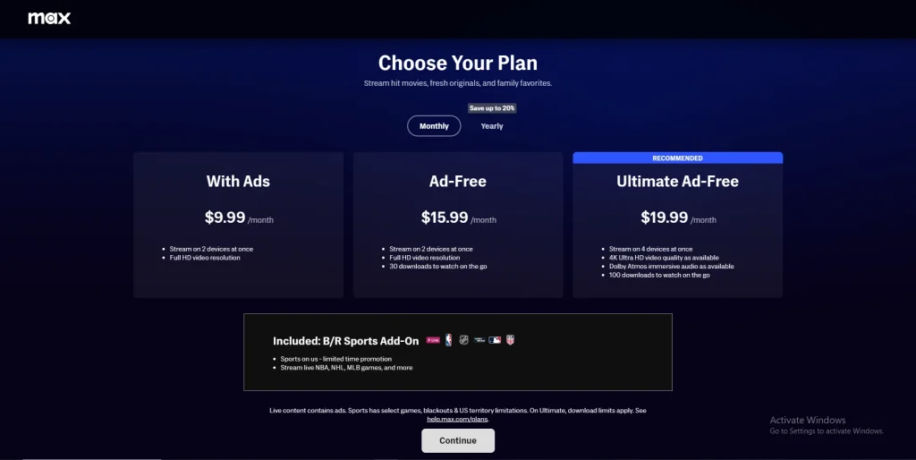 HBO Subscription Plans