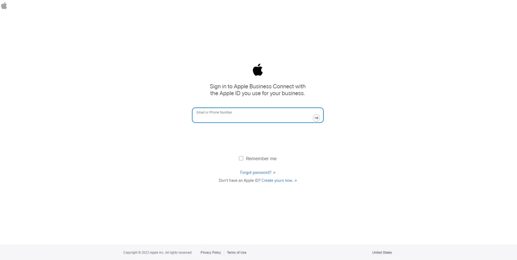 login to apple business connect