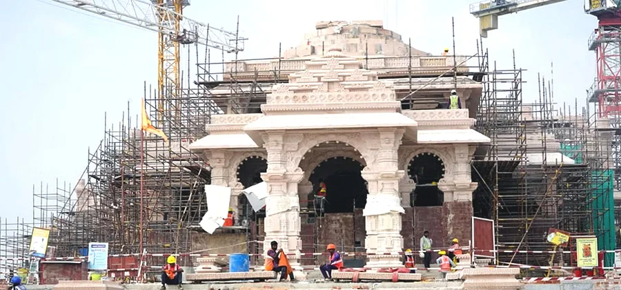 Ram Mandir Ayodhya construction picture